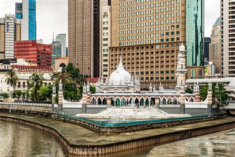 Masjid Jamek Mosque In The Center Of Kuala Lumpur Malaysia Editorial