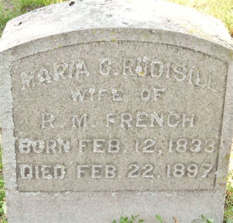 Maria C Rudisill French Find A Grave Memorial