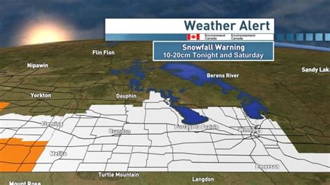 Snowfall warnings expand to cover Winnipeg, most of southern Manitoba ...