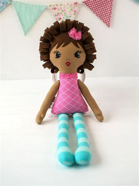 African American Rag Doll Black Doll Handmade Etsy In