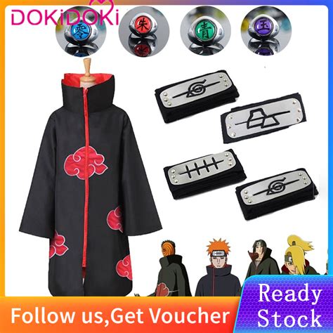 Dokidoki Akatsuki Uchiha Tobi Obito Akatsuki Cosplay Costume Cloak