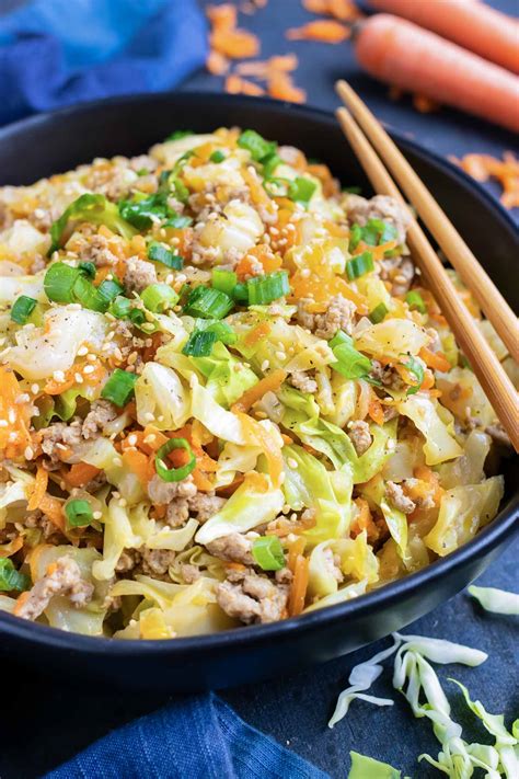 Egg Roll In A Bowl One Skillet Recipe Evolving Table