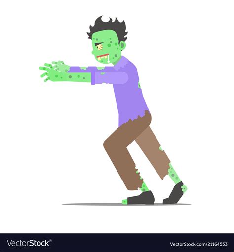 Cartoon character zombie man Royalty Free Vector Image