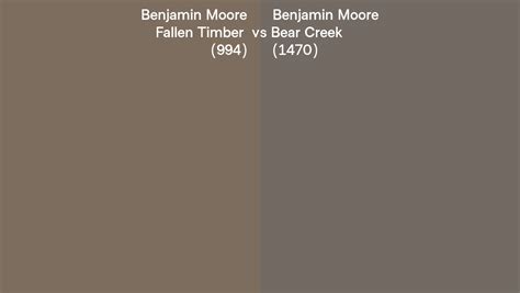 Benjamin Moore Fallen Timber Vs Bear Creek Side By Side Comparison