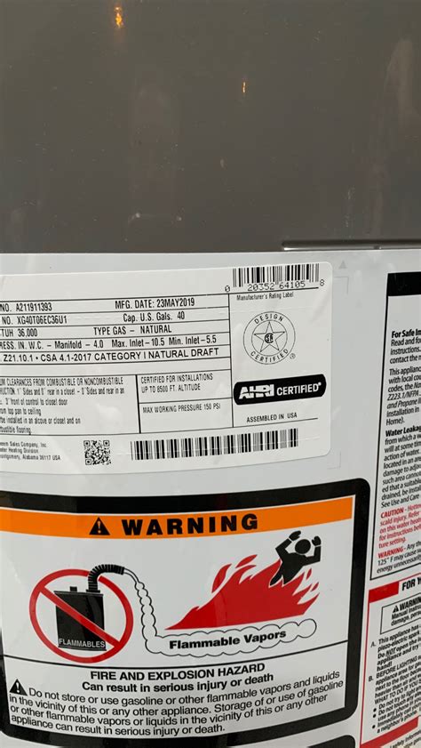 Water Heater Performance Rheem Xg40t06ec36u1 For Sale In Hialeah Fl