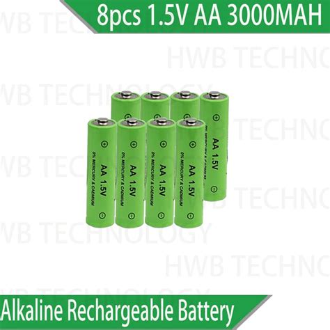 8pcs Lot New Brand Aa Rechargeable Battery 3000mah 1 5v New Alkaline