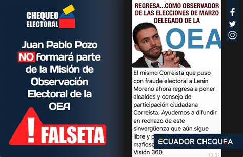 Falseta Juan Pablo Pozo Formar Parte De La Misi N De Observaci N