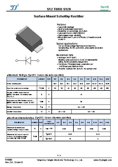 S Datasheet Sod Fl Schottky Barrier Rectifiers Max Reverse