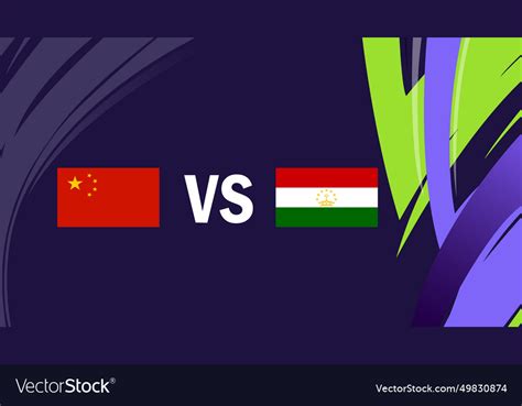 China and tajikistan asian flags nations 2023 Vector Image