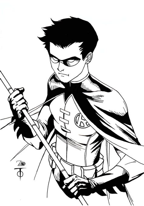 sidekick robin coloring sheet