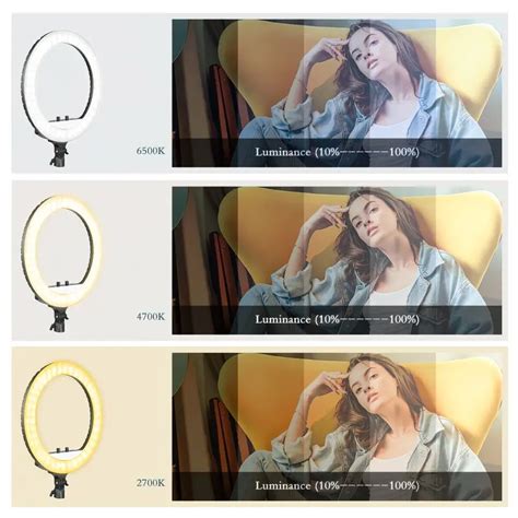 Купить Кольцевая светодиодная LED лампа RL-18 с штативом и пультом, 45 ...