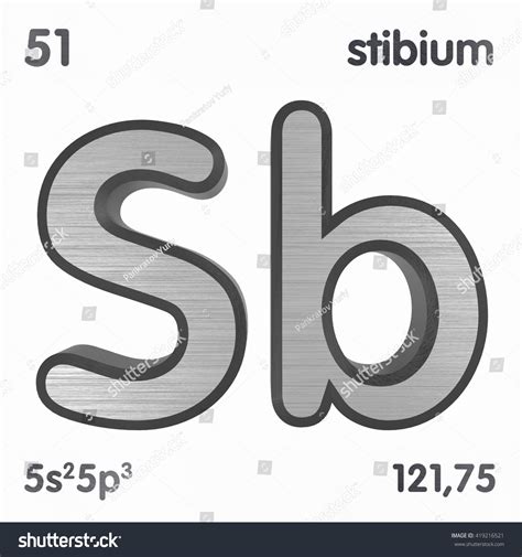 Periodic Table Elements Antimony 3d Title 스톡 일러스트 419216521 Shutterstock