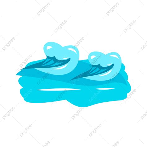 Summer Sea Waves And Spray Illustration Cartoon Wave Sea Wave Png