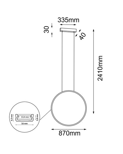 Lampa Wisz Ca Shilo Agaro Cm Czarna Led Ring Home Decori