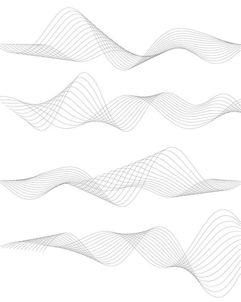 Premium Vector Design Elements Wave Of Many Gray Lines Abstract Wavy