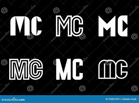 Set of letter MC logos stock vector. Illustration of collection - 294057697