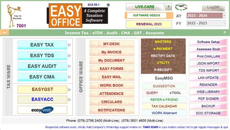 Easyoffice Best Taxation Software For Ca And Tax Professionals