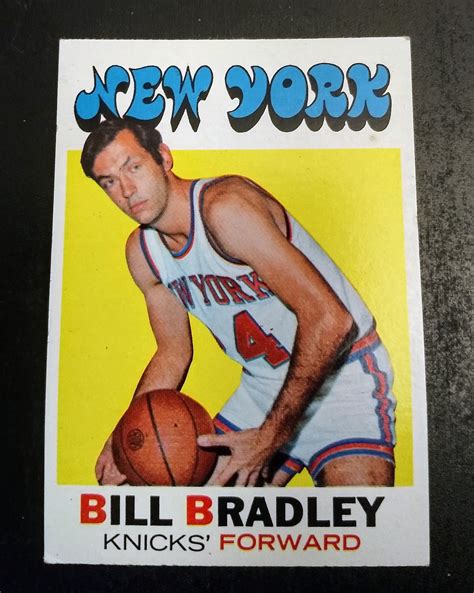 Bill Bradley Topps Basketball Card NY Knicks Authentic Etsy