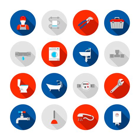 Plumbing Icons Set 453919 Vector Art At Vecteezy