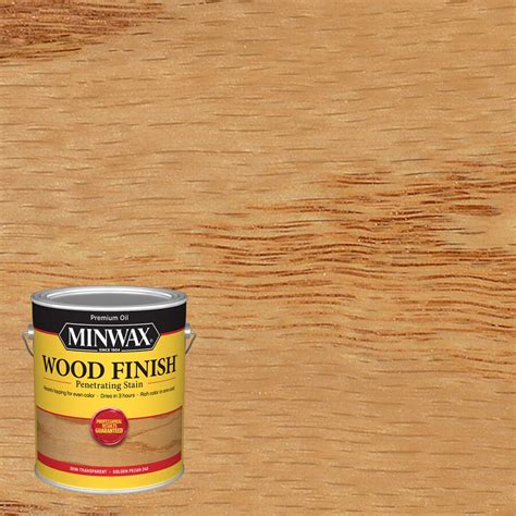 Minwax Wood Finish Satin Golden Pecan Oil Based Interior Stain Actual Net Contents 128 Fl Oz