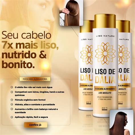 3 Liso de Dália Progressiva sem formol orgânica 7x mais liso