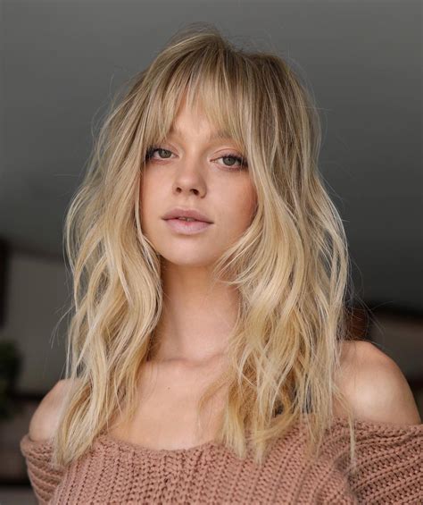 Top 88 Long Blonde Hairstyles With Bangs Latest Ceg Edu Vn