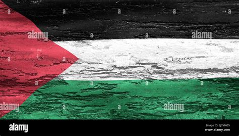 Palestine flag - realistic waving fabric flag Stock Photo - Alamy