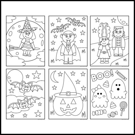 halloween coloring pages book activities printable sheets st