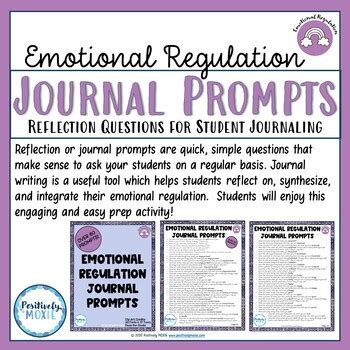 Journal Prompts For Emotional Regulation By Positively MOXIE TpT