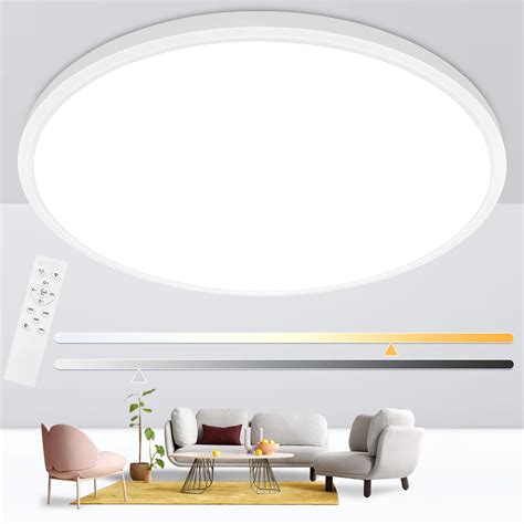 Glowall 24 Inch Led Ceiling Light Fixture Dimmable With Remote Control 56w Ultra Thin Modern