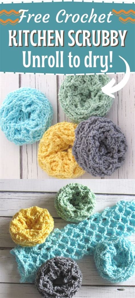 Best Crochet Scrubbie Free Pattern Unroll To Clean Crochet Dreamz