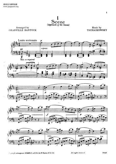 Tchaikovsky Swan Lake Sheet Music Pdf Free Score Download ★