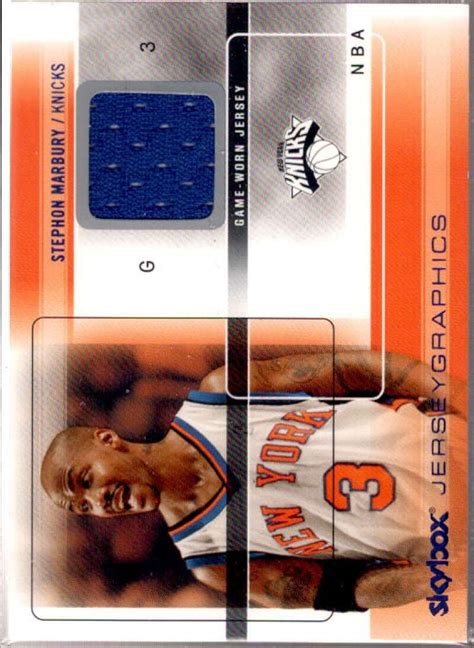 Stephon Marbury Card Skybox Autographics Jerseygraphics Sm