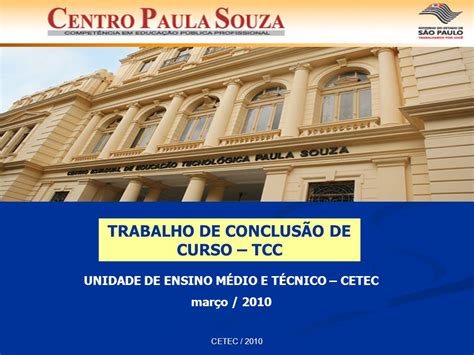 Trabalho De Conclus O De Curso Tcc Ppt Carregar