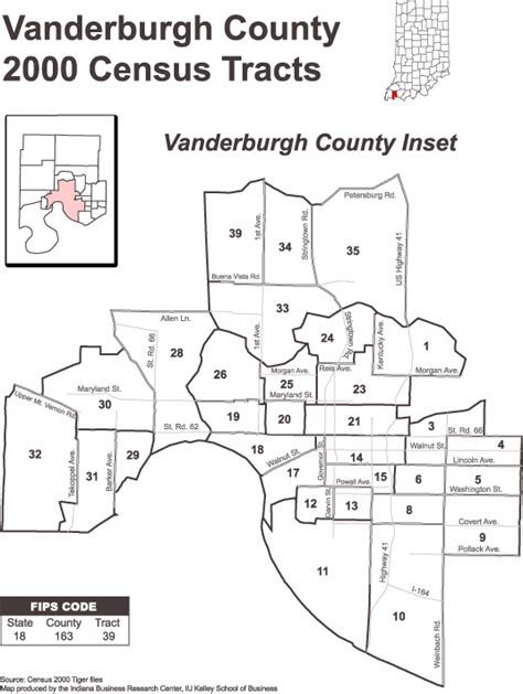 STATS Indiana - Vanderburgh County Tract Maps