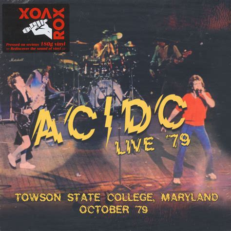 Ac Dc Live 79 Towson State College Maryland 2016 Vinyl Discogs