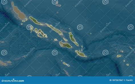 Solomon Islands - Satellite. Overlay Stock Illustration - Illustration ...