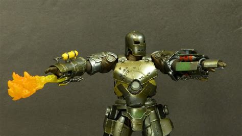 Revoltech Iron Man Mark I Review Youtube