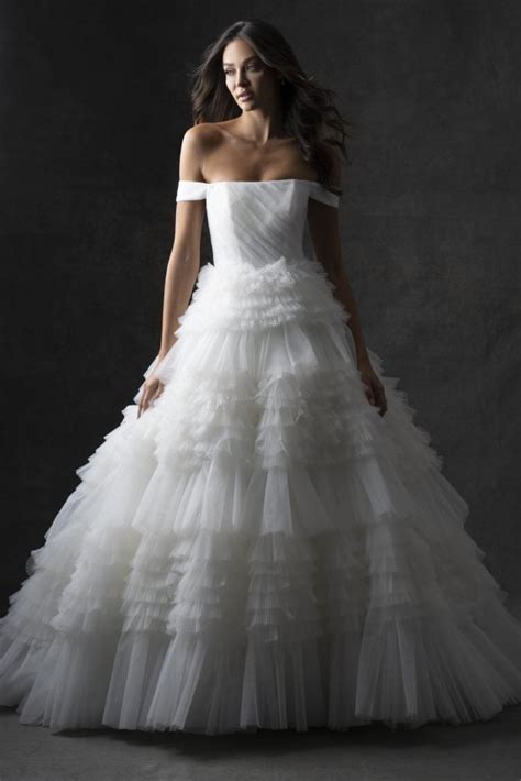 Off The Shoulder Textured Tulle Ball Gown Kleinfeld Bridal