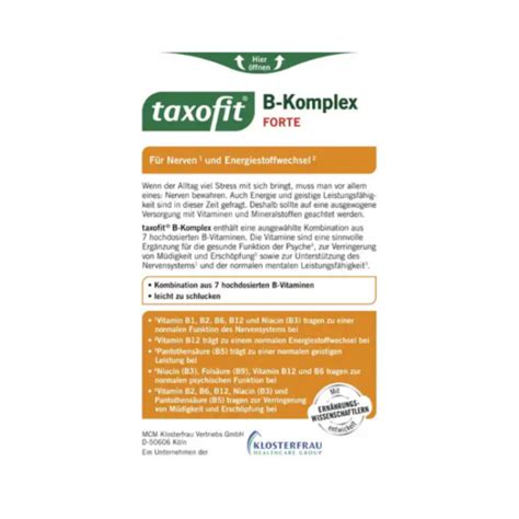 Taxofit B Komplex Forte Tabletten Taxofit B Complex Fort