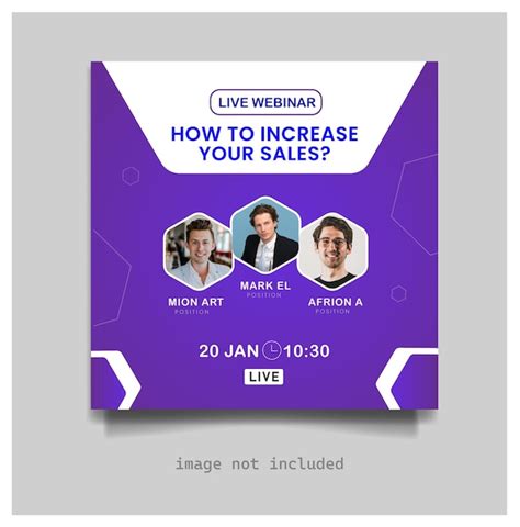 Premium Vector Free Vector Webinar Square Poster Template For