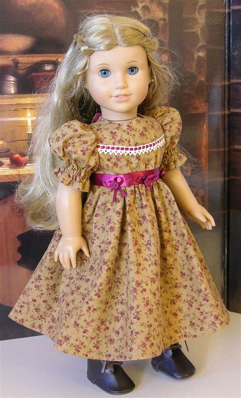 1850s Prairie Dress For American Girl Or 18 Inch Doll With Boots