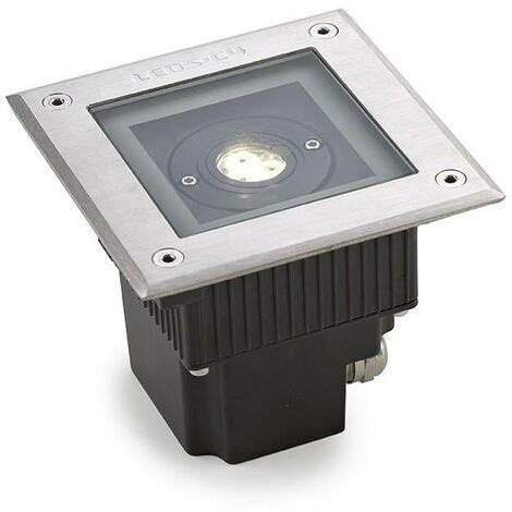 Leds C4 Gea Power Lámpara empotrable de suelo cuadrada exterior LED 3