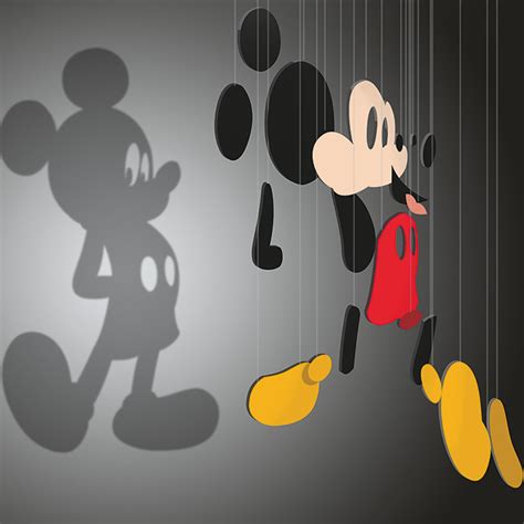 Mickey Mouse (Shadow Puppet) Canvas Print | The Art Group