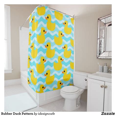 Rubber Duck Pattern Shower Curtain | Zazzle | Patterned shower curtain ...