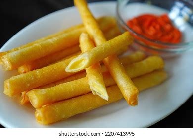 Deep Fried Cheese Sticks Lumpia Stock Photo 2207413995 Shutterstock