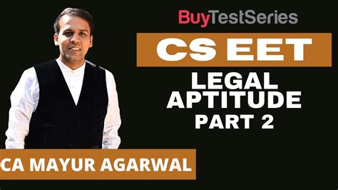 CS EET Legal Aptitude Part 2 Video Lecture By CA Mayur Agarwal YouTube