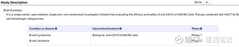 重庆精准CD19 CAR NK疗法启动1 2期临床 Armstrong 2022年10月6日昆明霍普禾森医院在Clinicaltrials