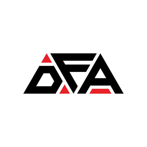 DFA triangle letter logo design with triangle shape. DFA triangle logo ...