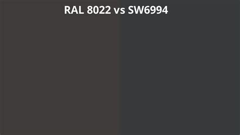 Ral 8022 Vs Sw6994 Ral Colour Chart Uk